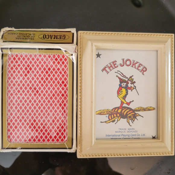 Vintage (?) Playing Cards & Framed Joker Card ~ MCM(?) ~Retro~ Fun! FINAL PRICE! - Picture 13 of 13
